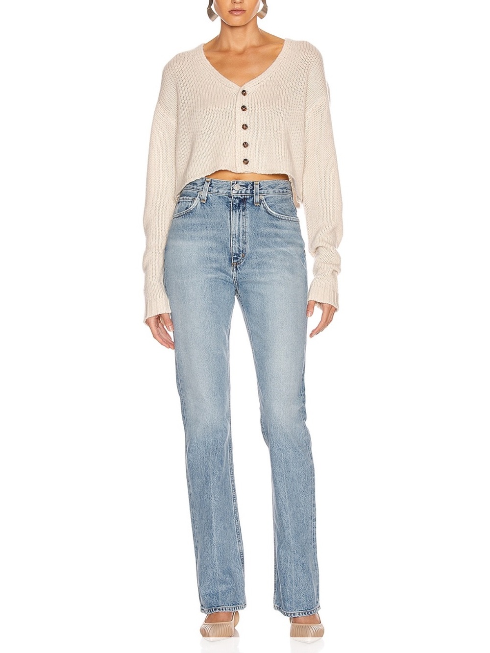 Agolde Organic Denim Vintage Hi Rise Flare in Clamor